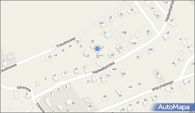 Zabrzeg, Nadwiślańska, 23, mapa Zabrzeg