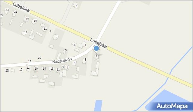 Zagrody, Nadstawna, 1, mapa Zagrody