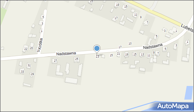 Zagrody, Nadstawna, 23, mapa Zagrody