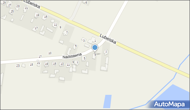Zagrody, Nadstawna, 3, mapa Zagrody