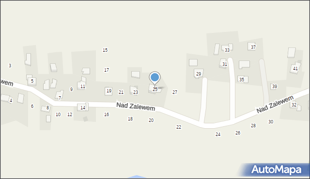 Zakliczyn, Nad Zalewem, 25, mapa Zakliczyn