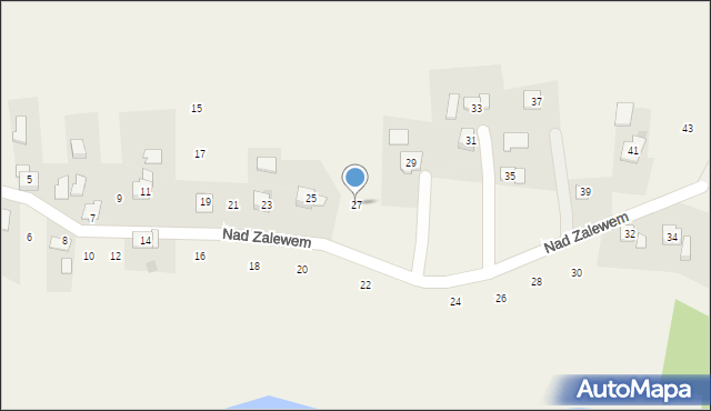 Zakliczyn, Nad Zalewem, 27, mapa Zakliczyn