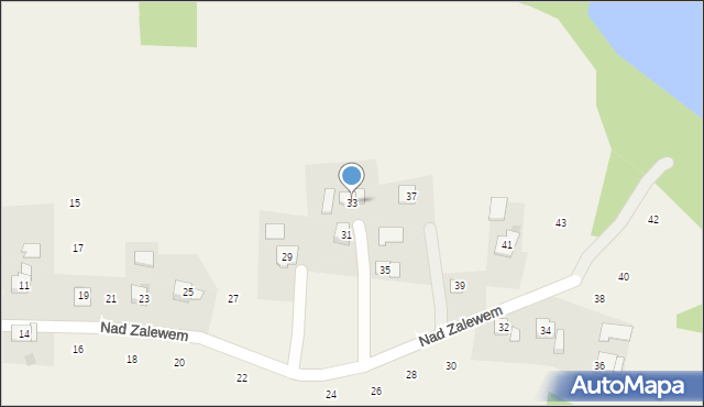 Zakliczyn, Nad Zalewem, 33, mapa Zakliczyn