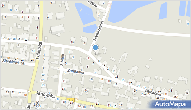 Zaklików, Nadbrzeżna, 8, mapa Zaklików