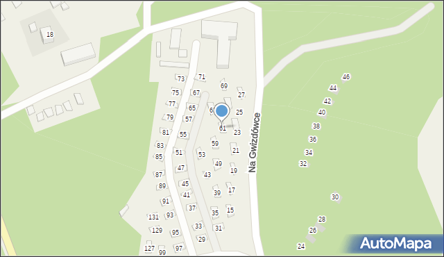 Załakowo, Na Gwizdówce, 61, mapa Załakowo