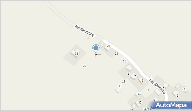 Zalas, Na Skotnicę, 27, mapa Zalas