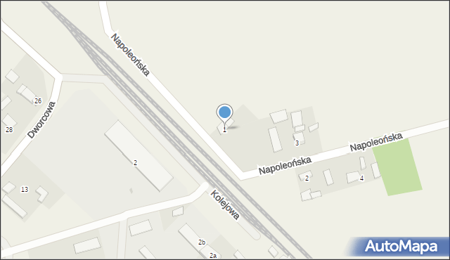 Żalno, Napoleońska, 1, mapa Żalno