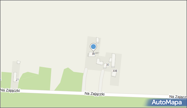 Załuski, Na Zajączki, 39, mapa Załuski