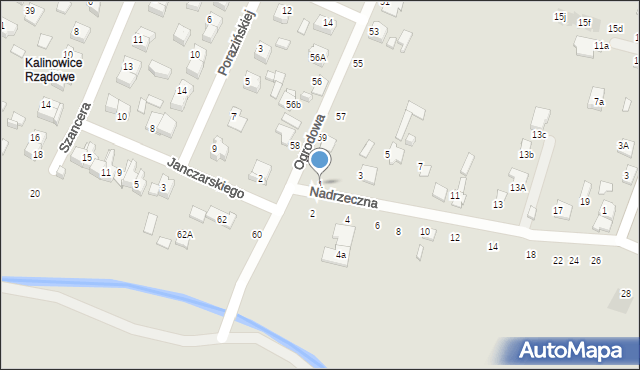 Zamość, Nadrzeczna, 1, mapa Zamościa