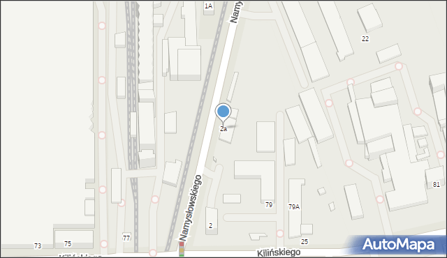 Zamość, Namysłowskiego Karola, 2a, mapa Zamościa