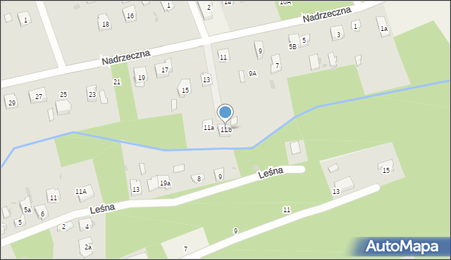 Żarki-Letnisko, Nadrzeczna, 11b, mapa Żarki-Letnisko