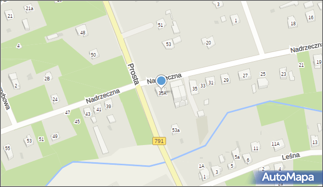 Żarki-Letnisko, Nadrzeczna, 35A, mapa Żarki-Letnisko