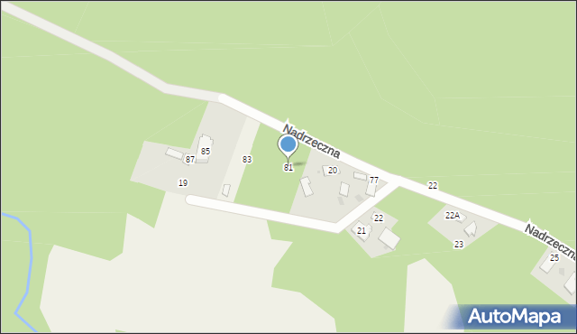 Żarki-Letnisko, Nadrzeczna, 81, mapa Żarki-Letnisko