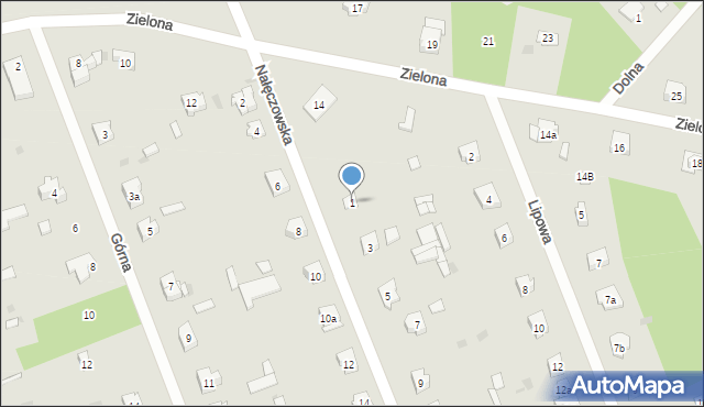 Żarki-Letnisko, Nałęczowska, 1, mapa Żarki-Letnisko