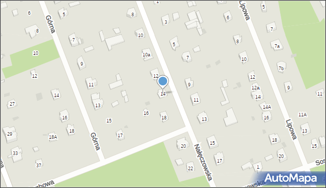 Żarki-Letnisko, Nałęczowska, 14, mapa Żarki-Letnisko