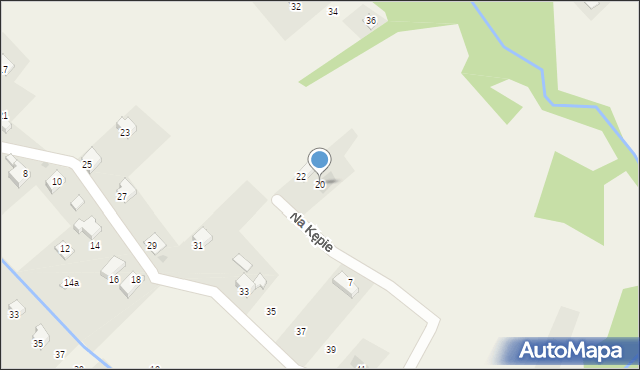 Zarzecze, Na Kępie, 20, mapa Zarzecze
