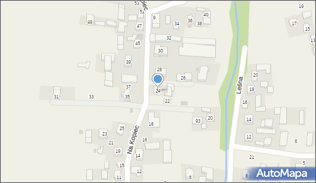 Zastów, Na Kopiec, 24, mapa Zastów