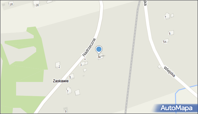 Zator, Nadrzeczna, 3a, mapa Zator