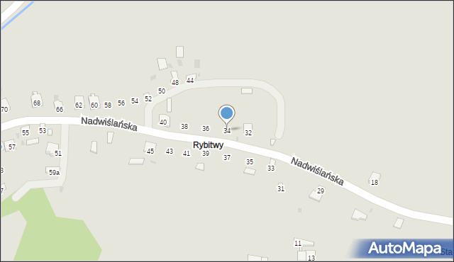 Zawichost, Nadwiślańska, 34, mapa Zawichost