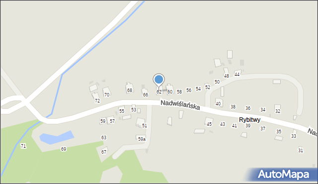 Zawichost, Nadwiślańska, 62, mapa Zawichost