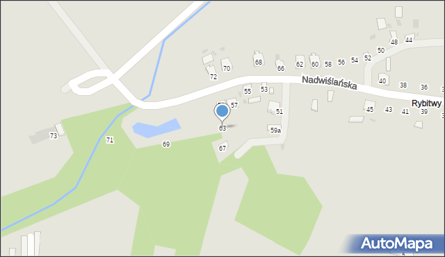 Zawichost, Nadwiślańska, 63, mapa Zawichost