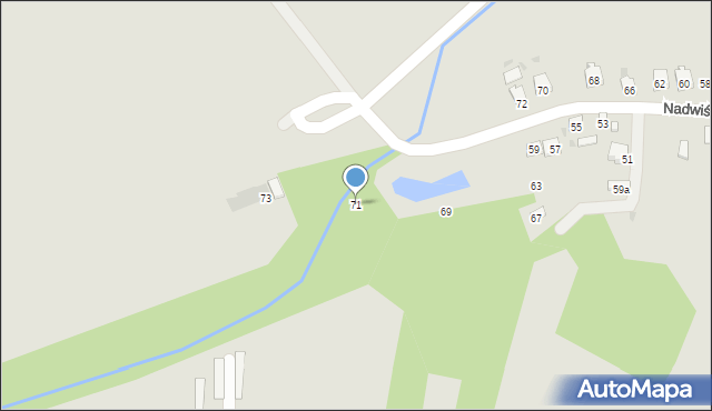 Zawichost, Nadwiślańska, 71, mapa Zawichost
