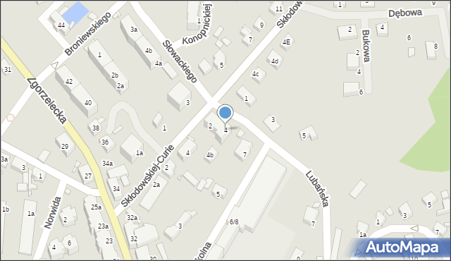 Zawidów, Nadleśna, 4, mapa Zawidów