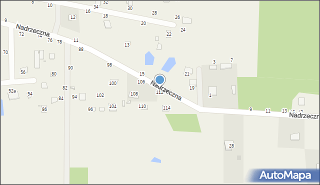 Zawiszyn, Nadrzeczna, 112, mapa Zawiszyn