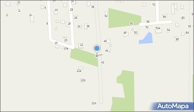 Zawiszyn, Nadrzeczna, 40, mapa Zawiszyn