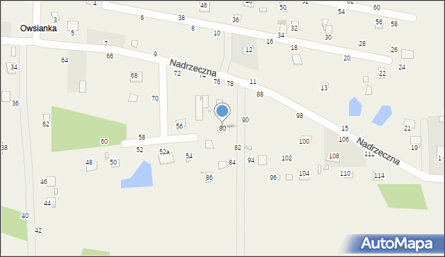 Zawiszyn, Nadrzeczna, 80, mapa Zawiszyn