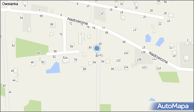 Zawiszyn, Nadrzeczna, 82, mapa Zawiszyn