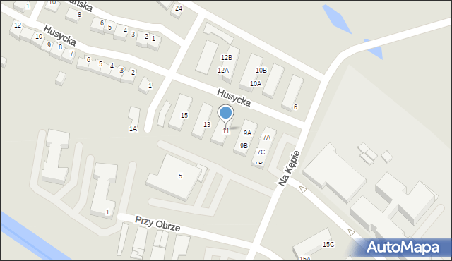 Zbąszyń, Na Kępie, 11, mapa Zbąszyń