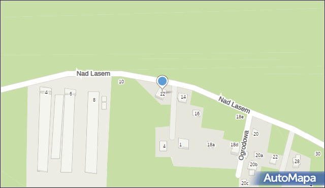 Żelechów, Nad Lasem, 12, mapa Żelechów