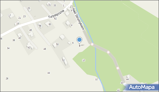 Zelków, Nad Strumykiem, 8, mapa Zelków