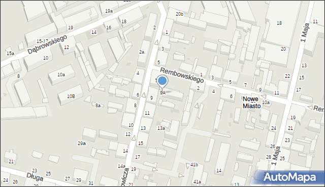 Zgierz, Narutowicza Gabriela, 9A, mapa Zgierz