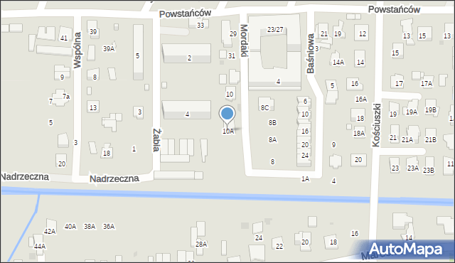 Zielonka, Nadrzeczna, 10A, mapa Zielonka