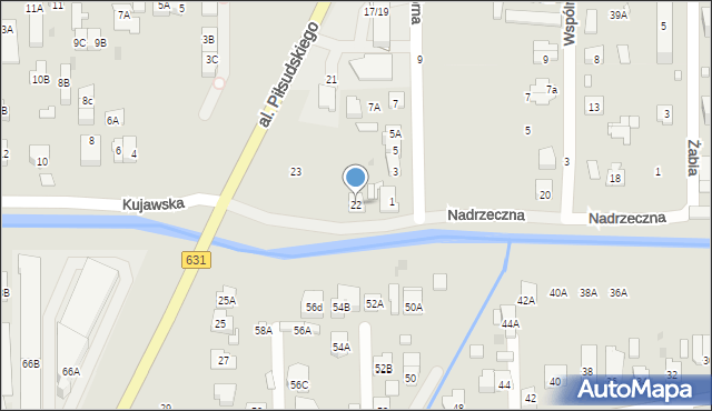 Zielonka, Nadrzeczna, 22, mapa Zielonka