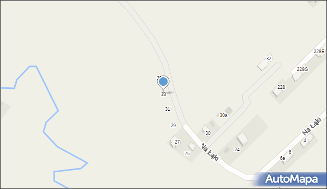 Zielonki, Na Łąki, 33, mapa Zielonki