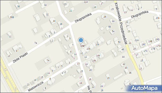 Zielonki, Na Piaski, 8, mapa Zielonki