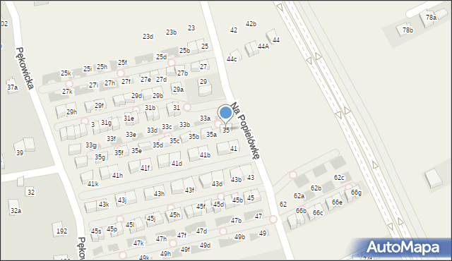 Zielonki, Na Popielówkę, 35, mapa Zielonki