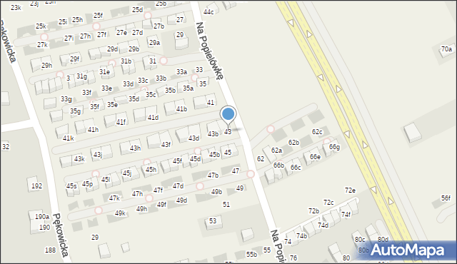 Zielonki, Na Popielówkę, 43, mapa Zielonki