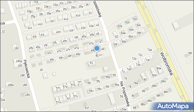 Zielonki, Na Popielówkę, 51, mapa Zielonki