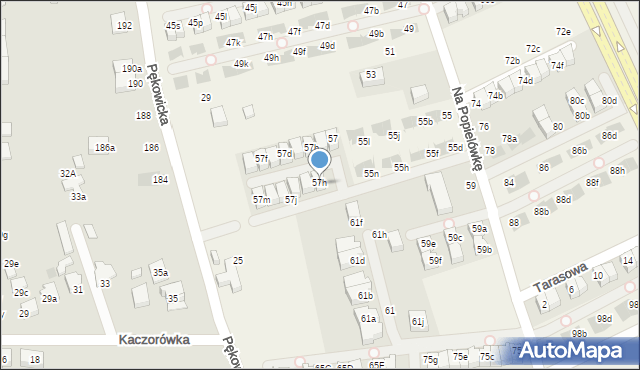 Zielonki, Na Popielówkę, 57h, mapa Zielonki