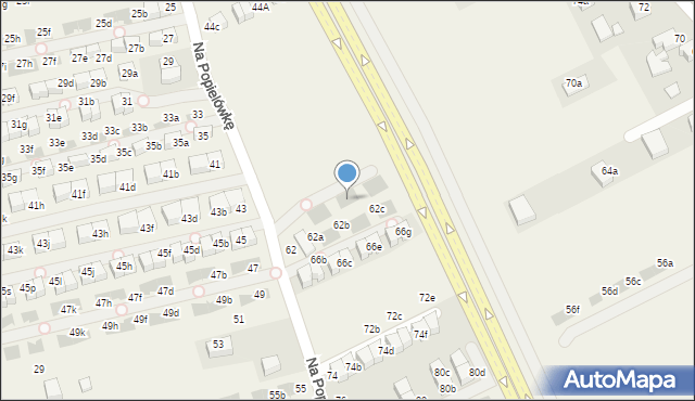 Zielonki, Na Popielówkę, 62b, mapa Zielonki