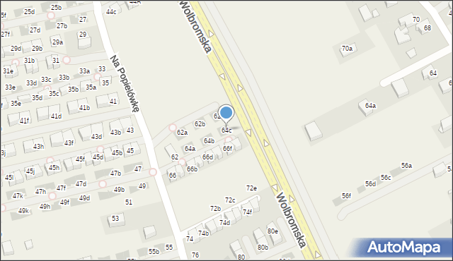Zielonki, Na Popielówkę, 64c, mapa Zielonki