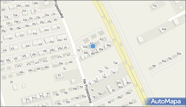 Zielonki, Na Popielówkę, 66c, mapa Zielonki