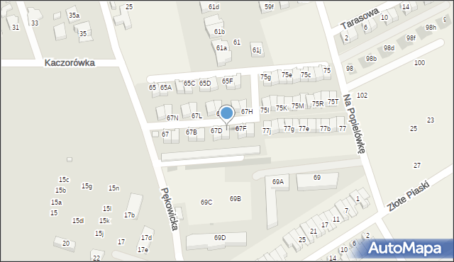 Zielonki, Na Popielówkę, 67E, mapa Zielonki