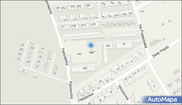 Zielonki, Na Popielówkę, 69B, mapa Zielonki