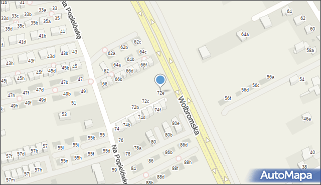 Zielonki, Na Popielówkę, 72e, mapa Zielonki