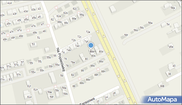 Zielonki, Na Popielówkę, 80c, mapa Zielonki